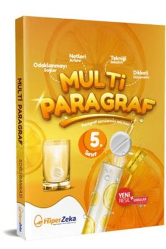 resm Hiper Zeka Yayınları 2025 5. Sınıf Multi Paragraf Soru Bankası