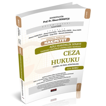 Resim ORJİNAL SORULAR HAKİMİYET ADLİ HAKİMLİK SINAVI CEZA HUKUKU SORU BANKASI - SAVAŞ