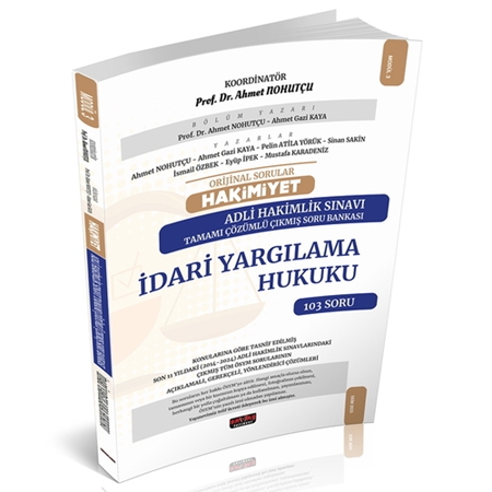 Resim ORJİNAL SORULAR HAKİMİYET ADLİ HAKİMLİK İDARİ YARGILAMA HUKUK ÇÖZÜMLÜ SORU BANKASI - SAVAŞ