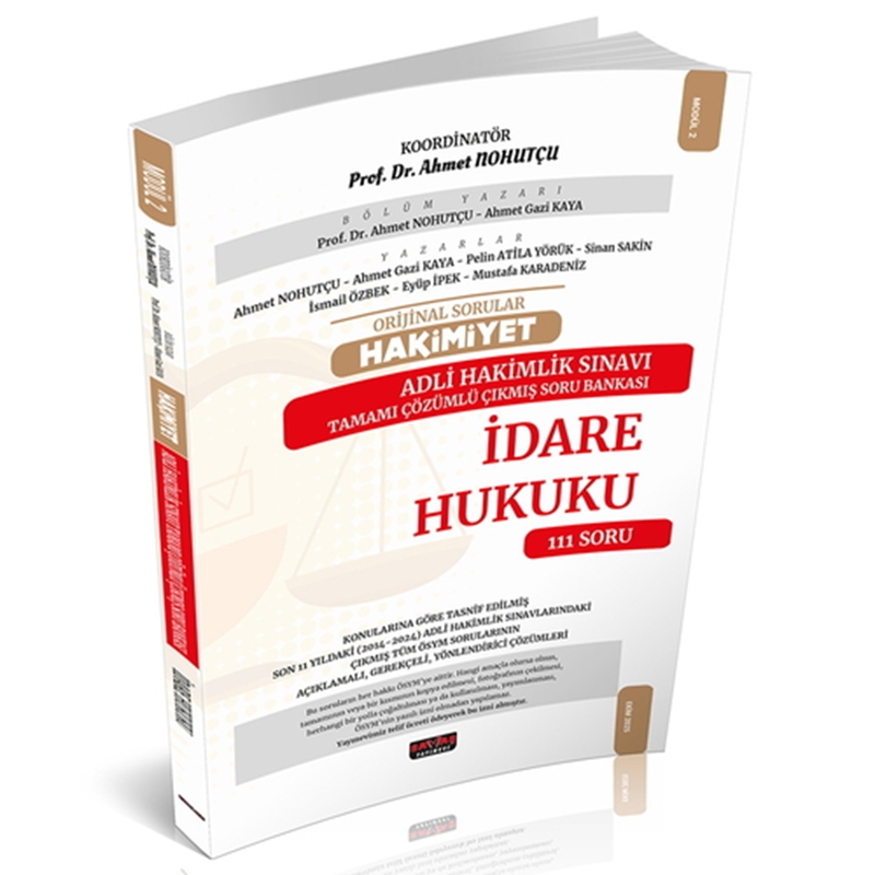 resm ORJİNAL SORULAR HAKİMİYET ADLİ HAKİMLİK İDARE HUKUKU ÇÖZÜMLÜ SORU BANKASI - SAVAŞ