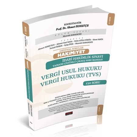 Resim HAKİMİYET ORJİNAL ADLİ HAKİMLİK VERGİ USUL VERGİ HUKUKU TVS ÇIKMIŞ SORU BANKASI - SAVAŞ