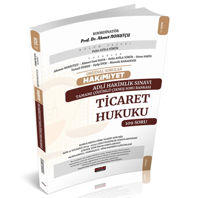 resm ORJİNAL SORULAR HAKİMİYET ADLİ HAKİMLİK TİCARET HUKUKU ÇÖZÜMLÜ SORU BANKASI - SAVAŞ