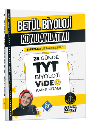 Resim Betül Biyoloji Konu Anlatımı 28 Günde TYT Biyoloji Video Kamp Kitabı