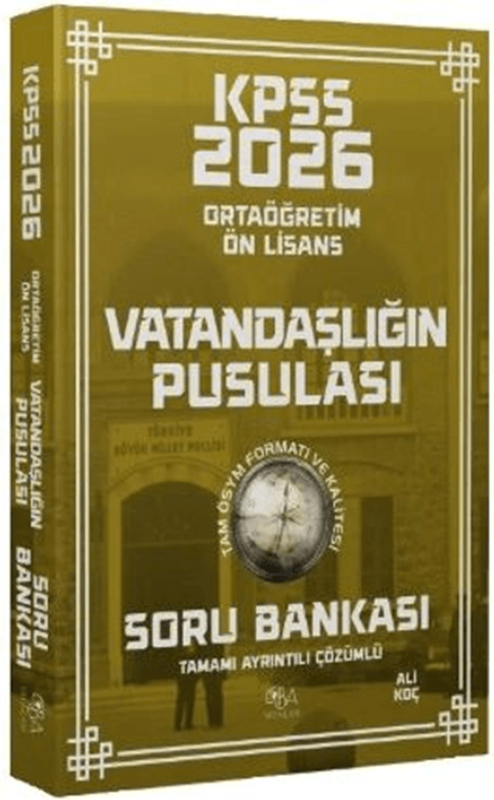 resm 2026 KPSS Lise Ortaöğretim Ön Lisans Vatandaşlık Vatandaşlığın Pusulası Soru Bankası Çözümlü
