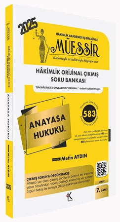Resim MÜESSİR Anayasa Hukuku Orijinal Çıkmış Soru Bankası Çözümlü