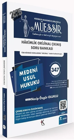 Resim MÜESSİR Hakimlik Medeni Usul Hukuku Orijinal Çıkmış Soru Bankası Çözümlü