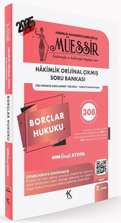Resim MÜESSİR Hakimlik Borçlar Hukuku Orijinal Çıkmış Soru Bankası Çözümlü