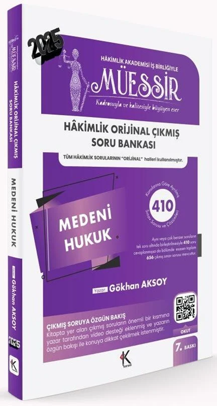 resm MÜESSİR Hakimlik Medeni Hukuk Orijinal Çıkmış Soru Bankası Çözümlü