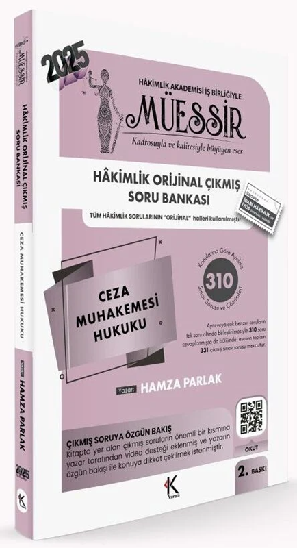 resm MÜESSİR Hakimlik Ceza Muhakemesi Hukuku Orijinal Çıkmış Soru Bankası Çözümlü