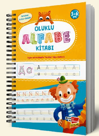 Resim Alfabe Yazı Kitabı Sihirli Uçan Kalemli Oluklu (Kabartmalı) Yazmayı Kolayca Öğreten Kitap