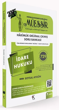 Resim MÜESSİR Hakimlik İdare Hukuku Orijinal Çıkmış Soru Bankası Çözümlü