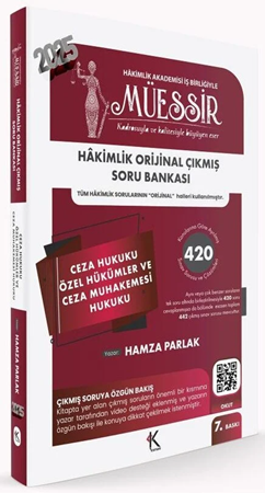 Resim MÜESSİR Hakimlik Ceza Hukuku Özel Hükümler ve Ceza Muhakemesi Hukuku Orijinal Çıkmış Soru Bankası Çözümlü