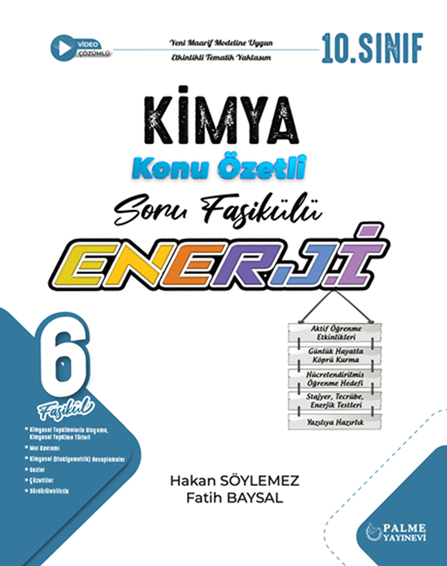 resm 10. Sınıf Enerji Kimya Konu Özetli Soru Fasikülleri (6 Fasikül)