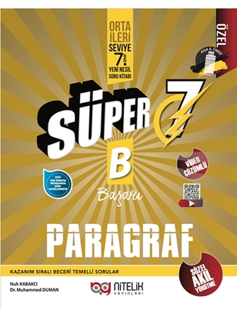 Resim Süper 7. Sınıf Yeni Nesil Paragraf Soru Kitabı