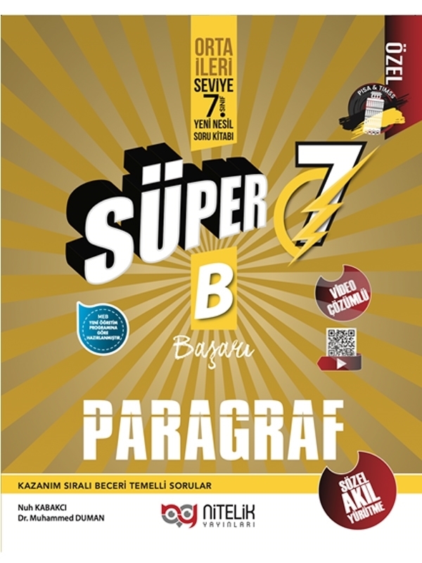 resm Süper 7. Sınıf Yeni Nesil Paragraf Soru Kitabı