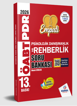 Resim 2026 ÖABT Empati Psikolojik Danışmanlık ve Rehberlik (PDR) Çözümlü Soru Bankası