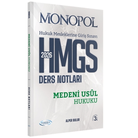 Resim HMGS Medeni Usul Hukuku Ders Notları Monopol Yayınları 2026