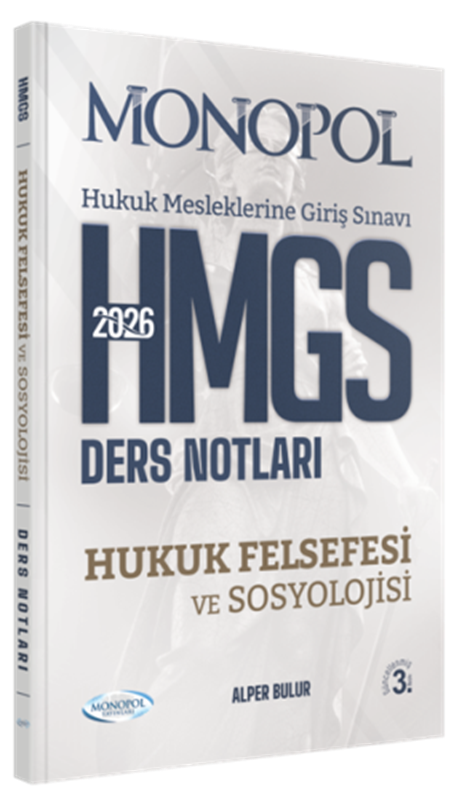 resm Monopol Yayınları 2026 HMGS Hukuk Felsefesi ve Sosyolojisi Ders Notları