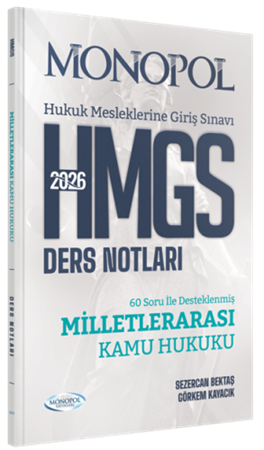 Resim Monopol Yayınları 2026 HMGS Milletlerarası Kamu Hukuku Ders Notları