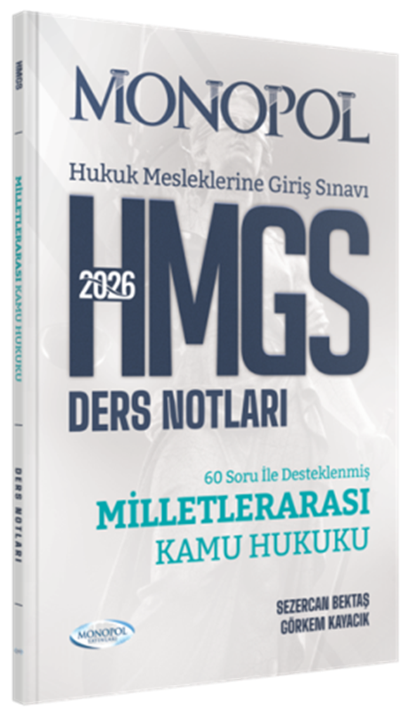 resm Monopol Yayınları 2026 HMGS Milletlerarası Kamu Hukuku Ders Notları