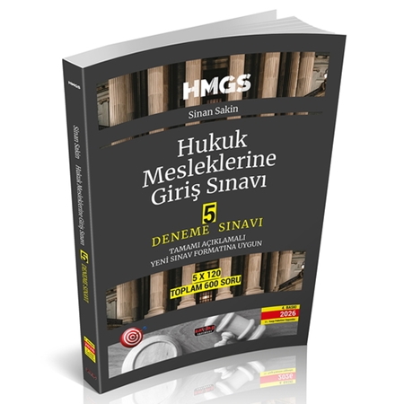 Resim HMGS Hukuk Mesleklerine Giriş Sınavı 5 Deneme Sınavı Savaş Yayınları 2026