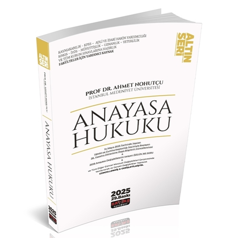 resm Anayasa Hukuku Konu Anlatımı Altın Seri Savaş Yayınları Şubat 2025
