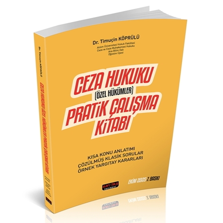 Resim Ceza Hukuku Özel Hükümler Pratik Çalışma Kitabı - Timuçin Köprülü