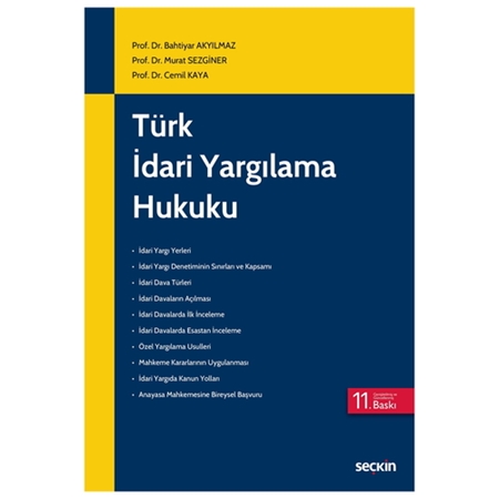 Resim Türk İdari Yargılama Hukuku - Bahtiyar Akyılmaz, Murat Sezginer, Cemil Kaya