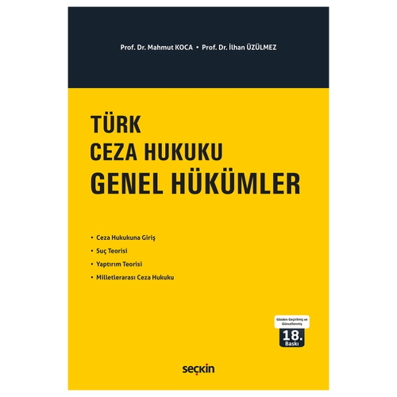 resm Türk Ceza Hukuku Genel Hükümler - Mahmut Koca, İlhan Üzülmez