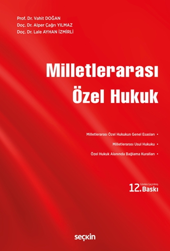 resm Milletlerarası Özel Hukuk - Vahit Doğan, Alper Çağrı Yılmaz, Lale Ayhan İzmirli