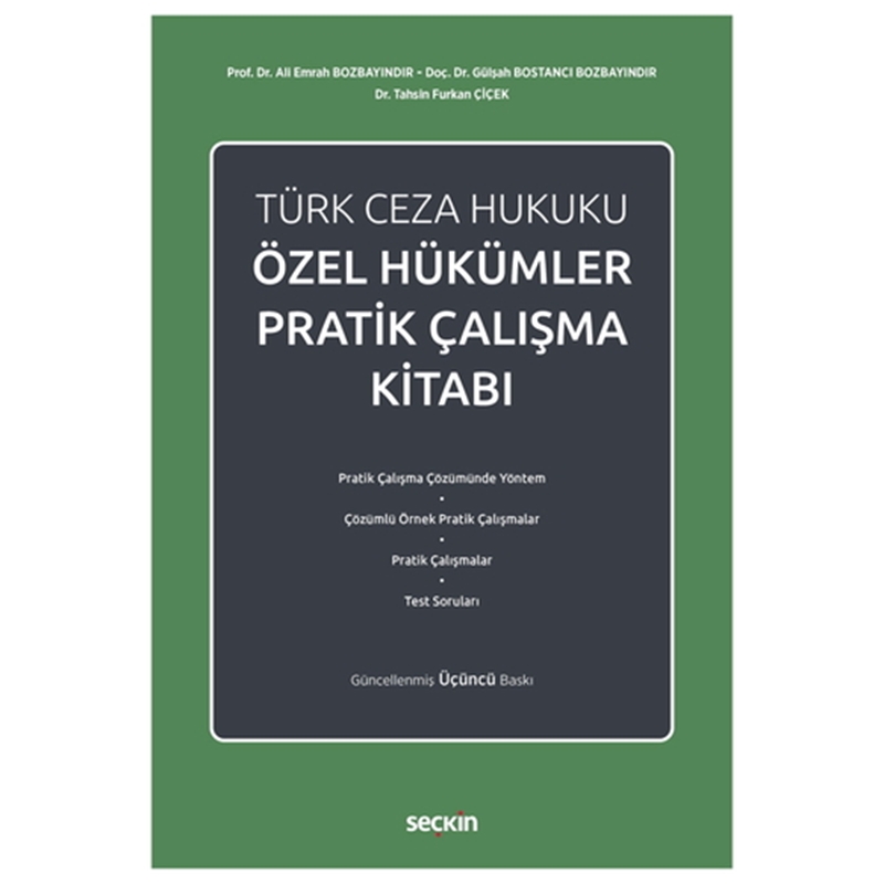 resm Türk Ceza Hukuku Özel Hükümler Pratik Çalışma Kitabı - Tahsin Furkan Çiçek