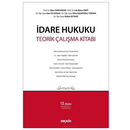 Resim İdare Hukuku Teorik Çalışma Kitabı - Oğuz Sancakdar