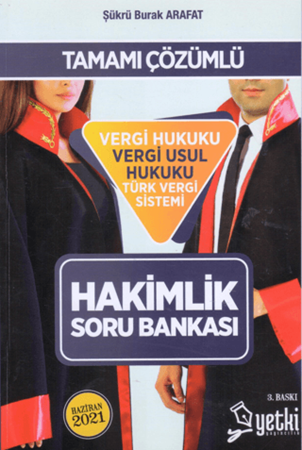 Resim Tamamı Çözümlü Vergi Hukuku, Vergi Usul Hukuku, Türk Vergi Sistemi Hakimlik Soru Bankası