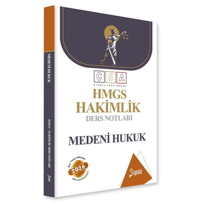 resm ÇSA HMGS Hakimlik Ders Notları Borçlar Hukuku Genel ve Özel Hükümler Yetki Yayınları 2026