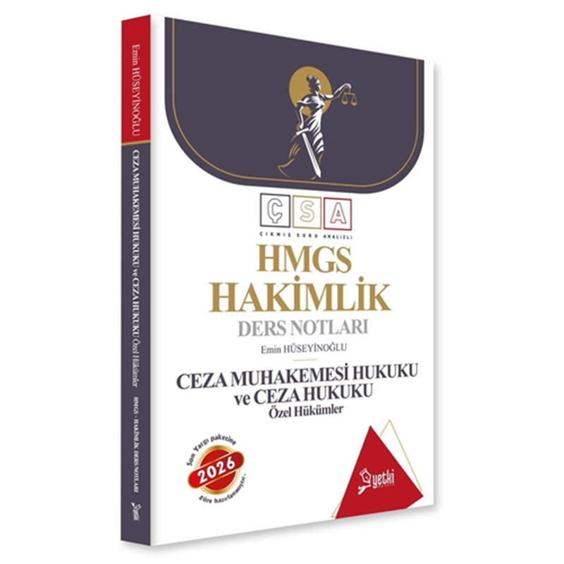resm ÇSA HMGS Hakimlik Ders Notları CMK ve Ceza Hukuku Özel Hükümler Yetki Yayınları 2026