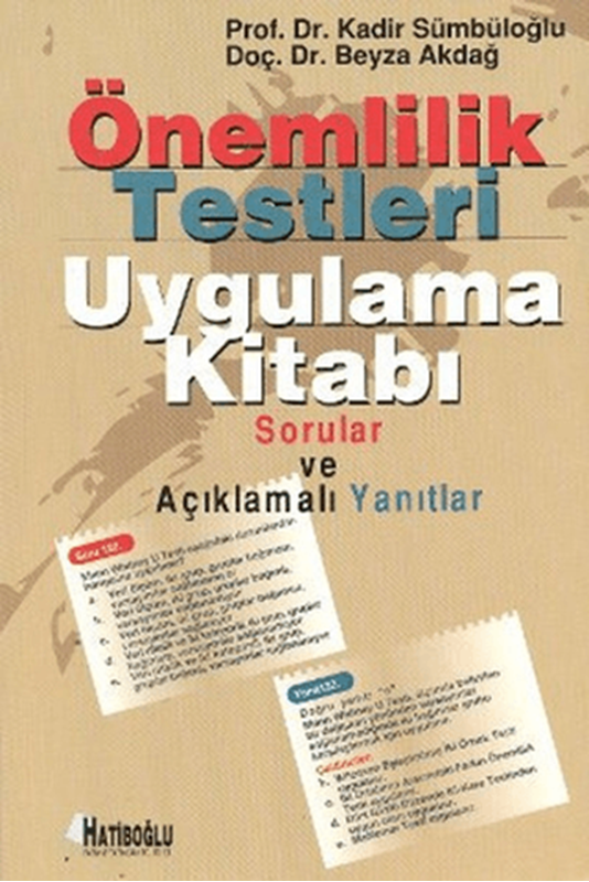 resm Önemlilik Testleri Uygulama Kitabı