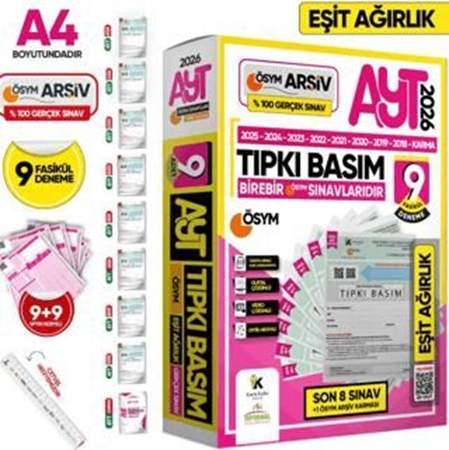 Resim AYT 2026 Eşit Ağırlık Tıpkı Basım 9'lu Paket