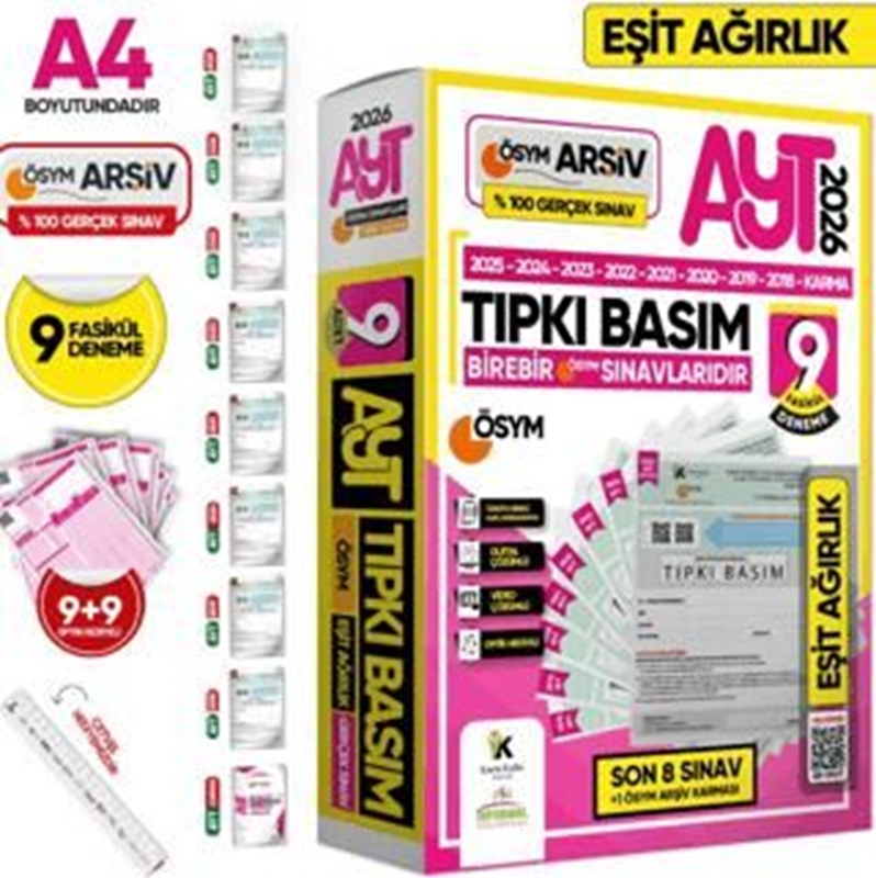 resm AYT 2026 Eşit Ağırlık Tıpkı Basım 9'lu Paket
