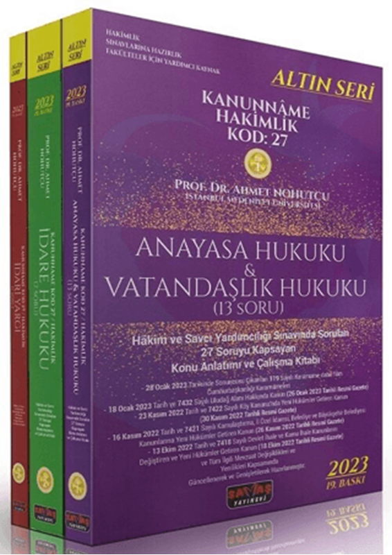 resm 2023 Kanunname Hakimlik KOD: 27 Anayasa Hukuku-İdare Hukuku-İdari Yargı Set Altın Seri