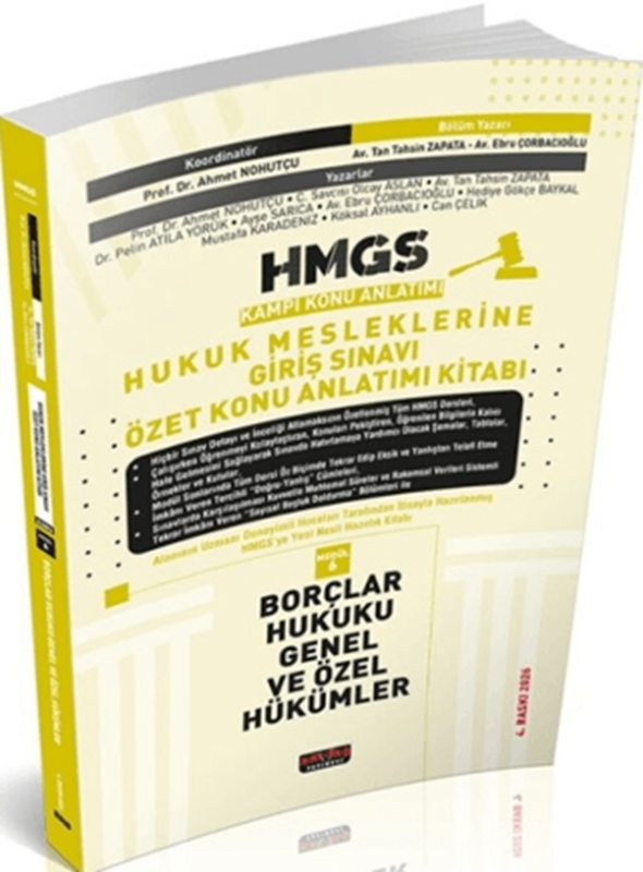 resm 2026 HMGS Borçlar Hukuku Genel ve Özel Hükümler Özet Konu Anlatımı