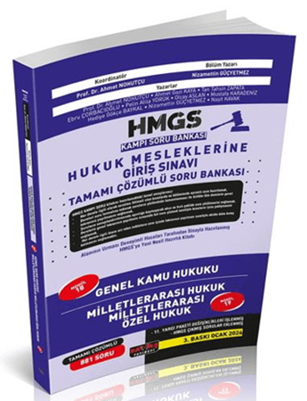 Resim HMGS Kampı Genel Kamu Hukuku, Milletlerarası Hukuk Soru Bankası