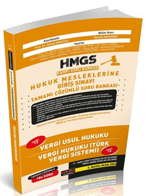 resm HMGS Kampı Vergi Usul Hukuku, Vergi Hukuku Soru Bankası