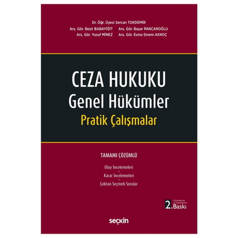 resm Ceza Hukuku Genel Hükümler Pratik Çalışmalar