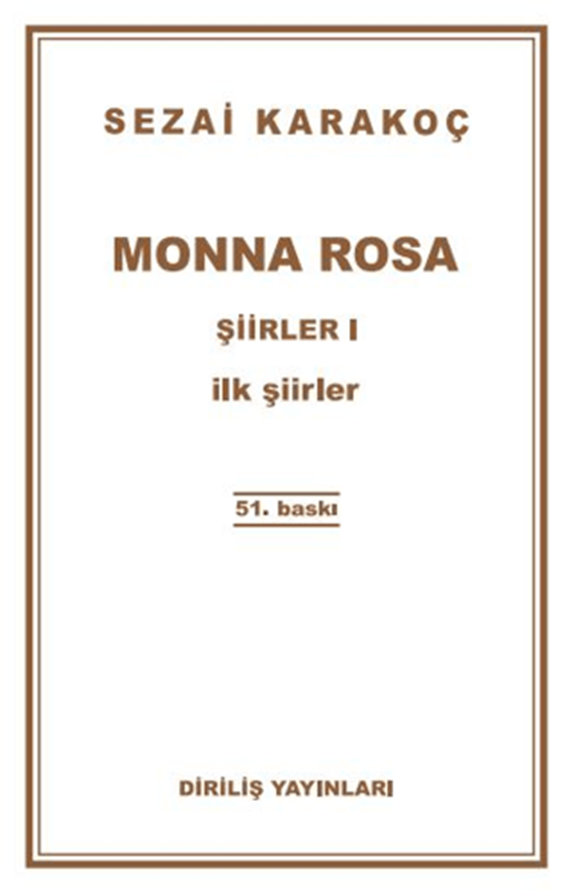 resm Monna Rosa Şiirler 1 - Diriliş Yayınları