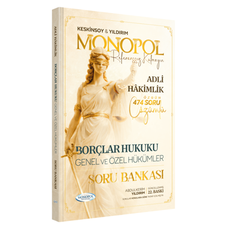 Resim Hakimlik Borçlar Hukuku Genel - Özel Hükümler Soru Bankası 22. Baskı Monopol Yayınları