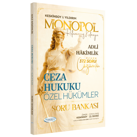 Resim Hakimlik Ceza Hukuku Özel Hukuku Soru Bankası 22. Baskı Monopol Yayınları