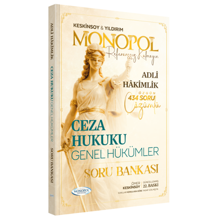 Resim Hakimlik Ceza Hukuku Genel Hükümler Soru Bankası 22. Baskı Monopol Yayınları