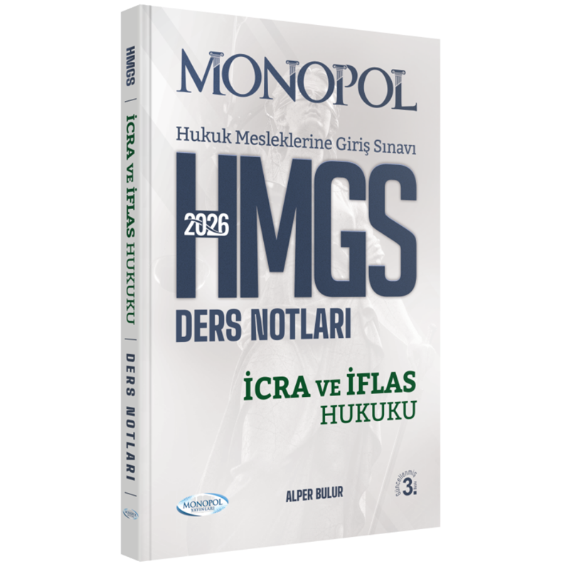 resm HMGS İcra ve İflas Hukuku Ders Notları 3. Baskı Monopol Yayınları