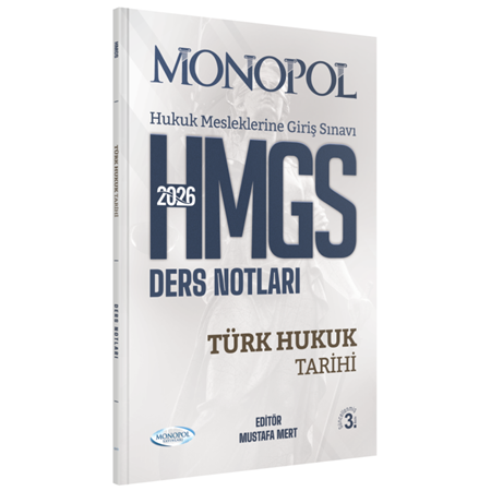 Resim HMGS Türk Hukuk Tarihi Ders Notları 3.Baskı Monopol Yayınları