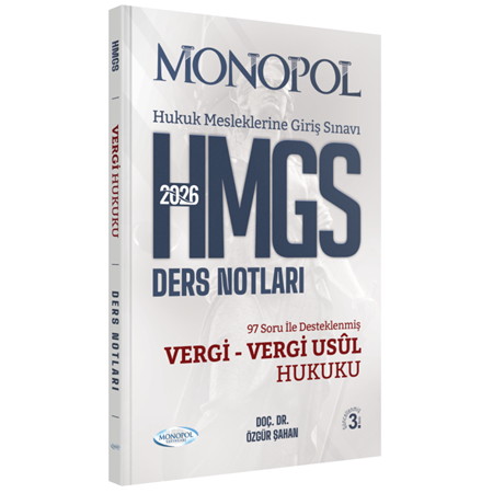 Resim HMGS Vergi Hukuku Vergi Usul Hukuku Ders Notları 3. Baskı Monopol Yayınları